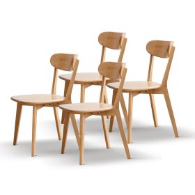 (Set of 4 pcs) Dining chair wooden FAS grade oak natural wood made in North America 100% dirt-free wood chair solid chair table chair wooden livi
