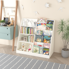 Kids Bookshelf and Toy Storage Organizer