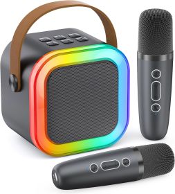 Mini Karaoke Machine for Kids Adults, 2026 TOP Birthday Gifts for Girls Boys 3,4,5,6,7,8+Year Old Toddler Toys (Color: Grey)