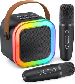 Mini Karaoke Machine for Kids Adults, 2026 TOP Birthday Gifts for Girls Boys 3,4,5,6,7,8+Year Old Toddler Toys (Color: Black)