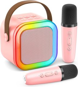 Mini Karaoke Machine for Kids Adults, 2026 TOP Birthday Gifts for Girls Boys 3,4,5,6,7,8+Year Old Toddler Toys (Color: Pink)