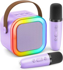 Mini Karaoke Machine for Kids Adults, 2026 TOP Birthday Gifts for Girls Boys 3,4,5,6,7,8+Year Old Toddler Toys (Color: Purple)