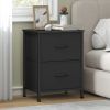 2 Drawer Fabric Dresser with Steel Frame and MDF Top Non Woven Storage Chest Nightstand Organizer for Bedroom Closet and Entryway