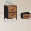 2 Drawer Fabric Dresser with Steel Frame and MDF Top Non Woven Storage Chest Nightstand Organizer for Bedroom Closet and Entryway